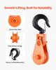 VEVOR 2 Ton Snatch Block with Swivel Hook, 3" Sheave 3/8" Inch Wire Rope
