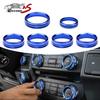 Blue Air Conditioner /4WD / Audio Switch Knob Ring Cover Trim for Ford F150 XLT