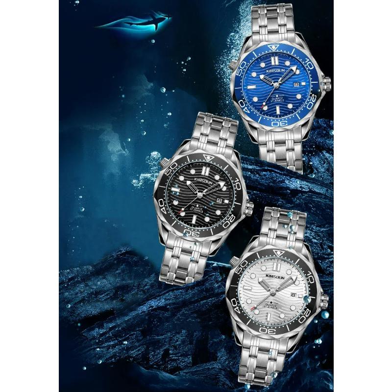 KIMSDUN Casual Fashion Quartz Men's Watch Date Waterproof Luminous Sports Business Men's Wrist Watch
