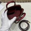 2026 new leather women's bag first layer cowhide method sheep pattern mini shell bag bowling ball portable oblique span women's bag