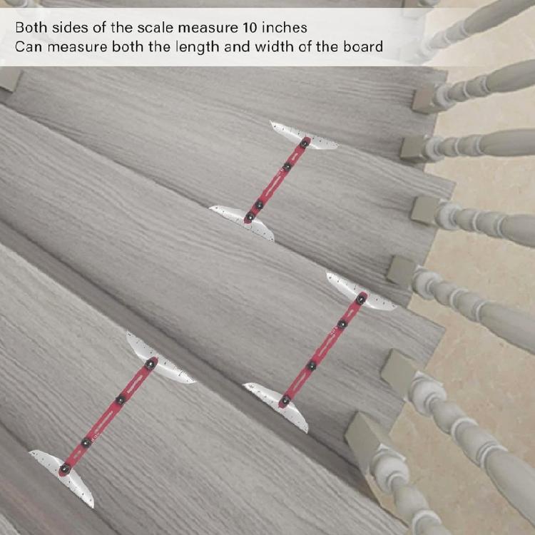 Stair Tread with Scale Adjustable 8in to 16in Alloy Stair Tread Measuring Tool
