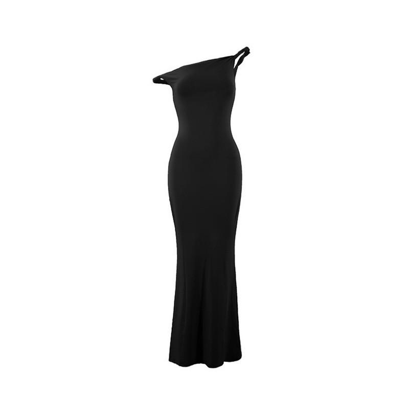 Sexy Elegant Off Shoulder Bodycon Dress With Handcrafted Splicing For Evening And Party Wear