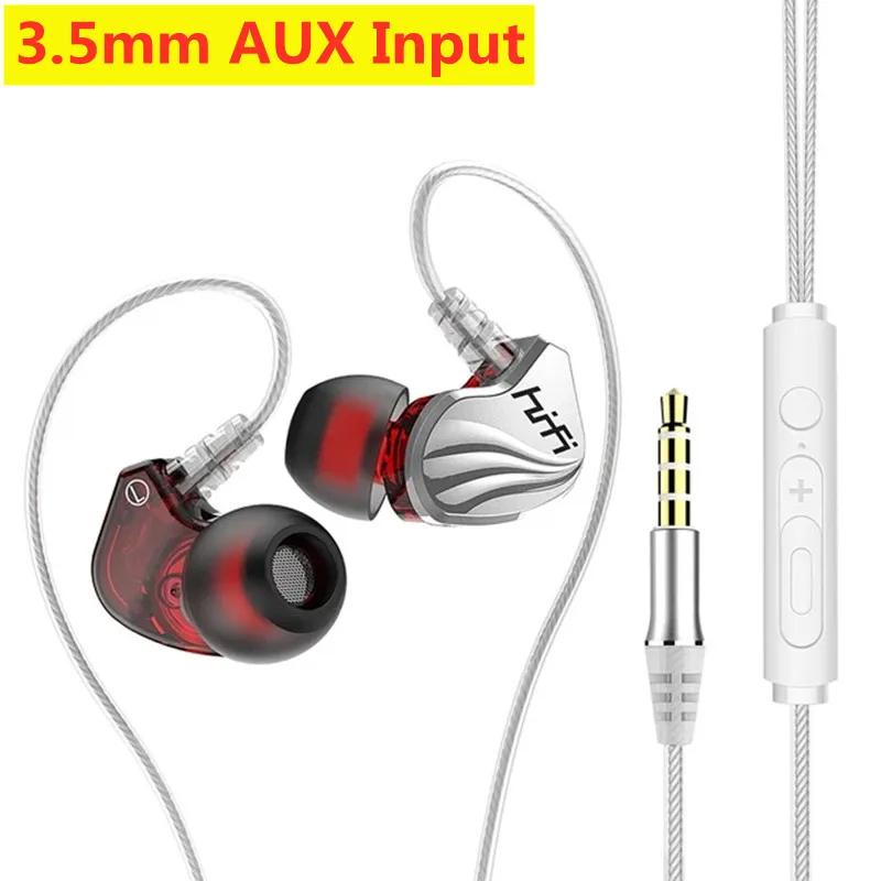 T2000 Waterproof Sports Binaural Wired Headset HIFI Metal Bass Earbud Headphone Sport Stereo Sound Noise Reduction Headset