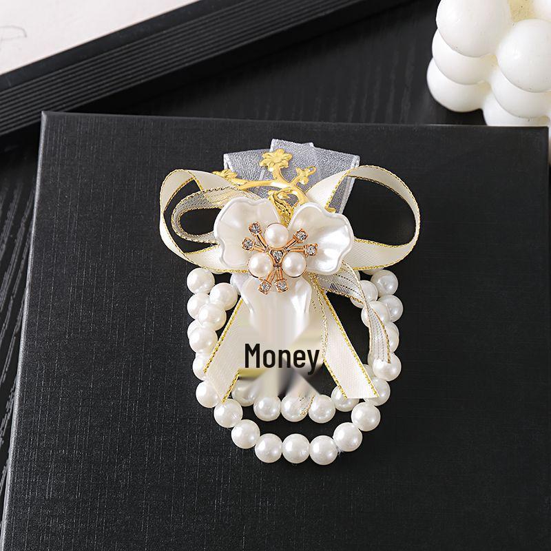 Bridesmaid Floral Wrist Corsage - Forest Series, Fresh Korean-Style Pearl Bracelet for Weddings