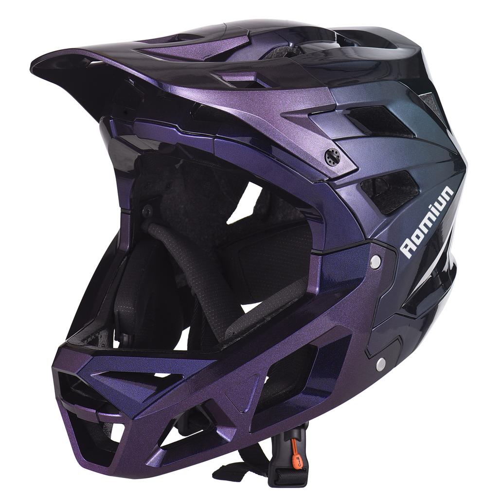 Full Face Mountain Bike Helmet For Men With Visor EPS Lining Lightweight Breathable Rough Terrain Helmet