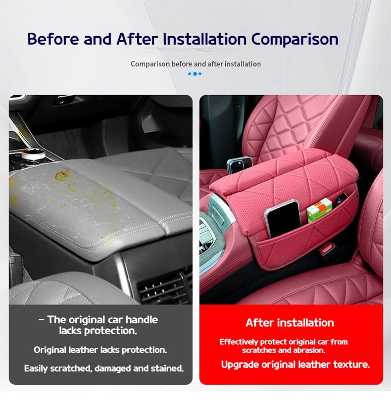 Per BMW X5 X6 X7 G05 G06 G07 2019-2025 copertura protettiva in pelle per scatola bracciolo X5L imbottitura rialzante bracciolo controllo centrale accessori