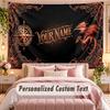 Dragon (1) Theme Wall Tapestry Customized With Name Text Personalized Hanging Tapestry For Bedroom Living Room Decor