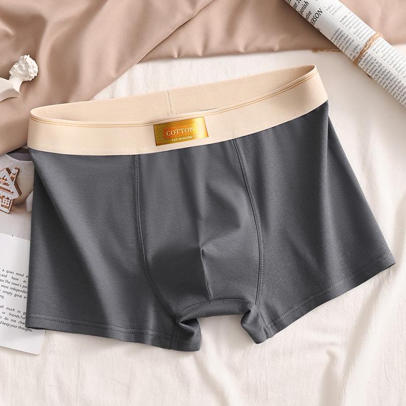 Men's Pure Cotton Loose Fit Breathable Boxer Briefs - Plus Size, Teen Friendly Four-Corner Shorts
