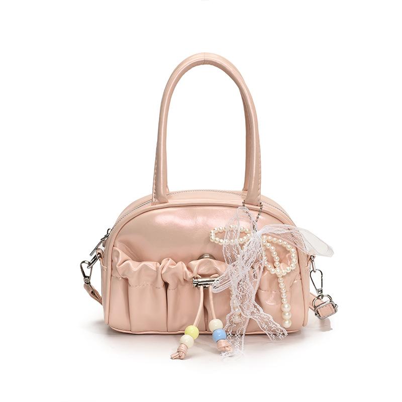 Summer new large-capacity niche design pleated underarm crossbody shoulder bag women's fashion casual handbag