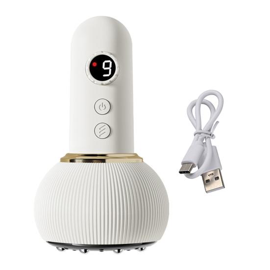 

Беспроводной массажер от целлюлита, аппарат для скульптурирования тела, светотерапия с нагревом, массажер для глубоких тканей с многофункциональными режимами бежевый