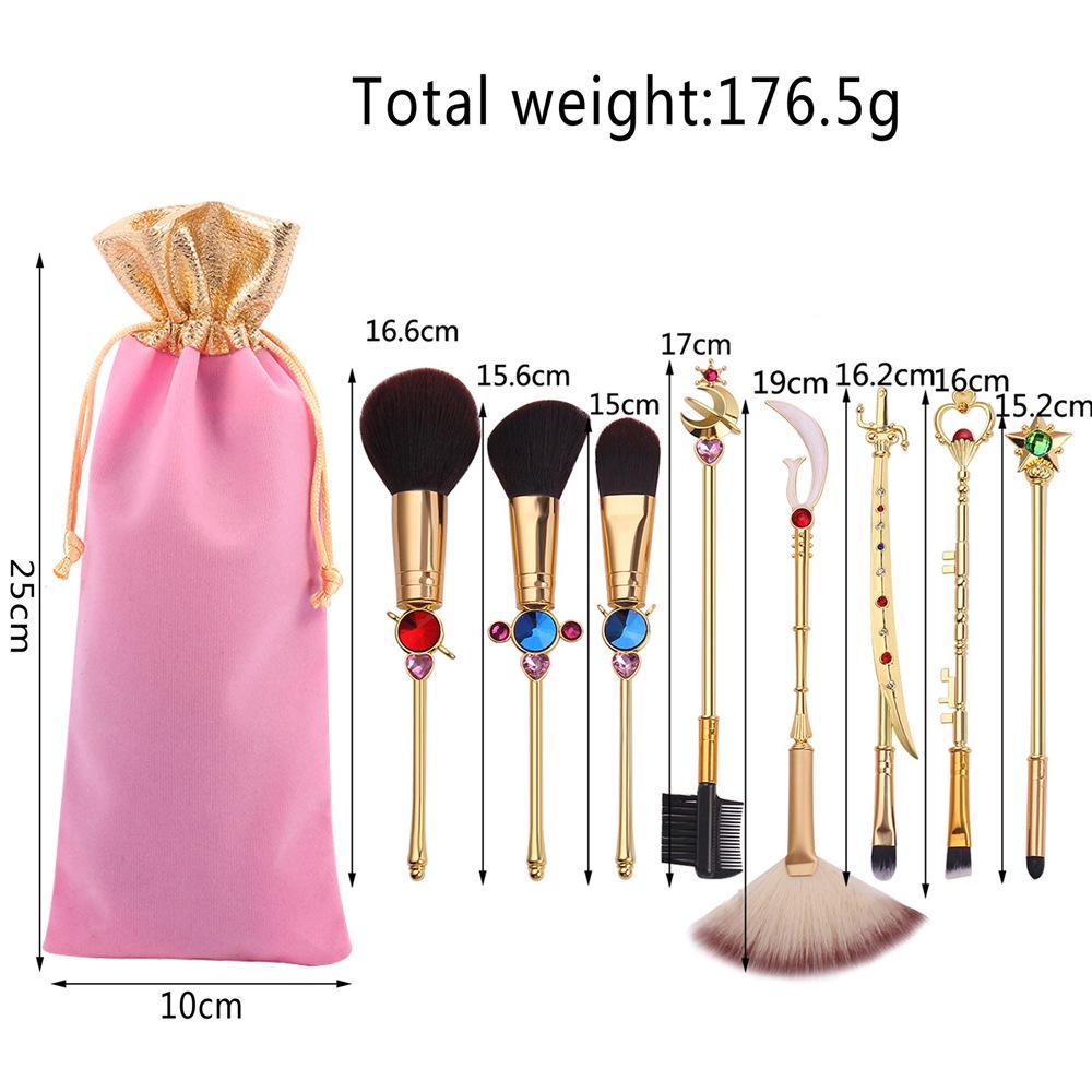 Sailor Moon Makeup Brush Set - 8-Piece Midi Fox Collection