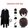 Dazai Cosplay Costume Black Trench Jacket Pants Gloves Bandage Dazai Osamu Outfits Uniform Halloween Kostum For Anime Comic Con