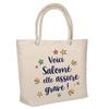 Tote Bag - PLANETEE - Salomé Beach Insulated - Natural Jute - Printed In France - Large Capacity