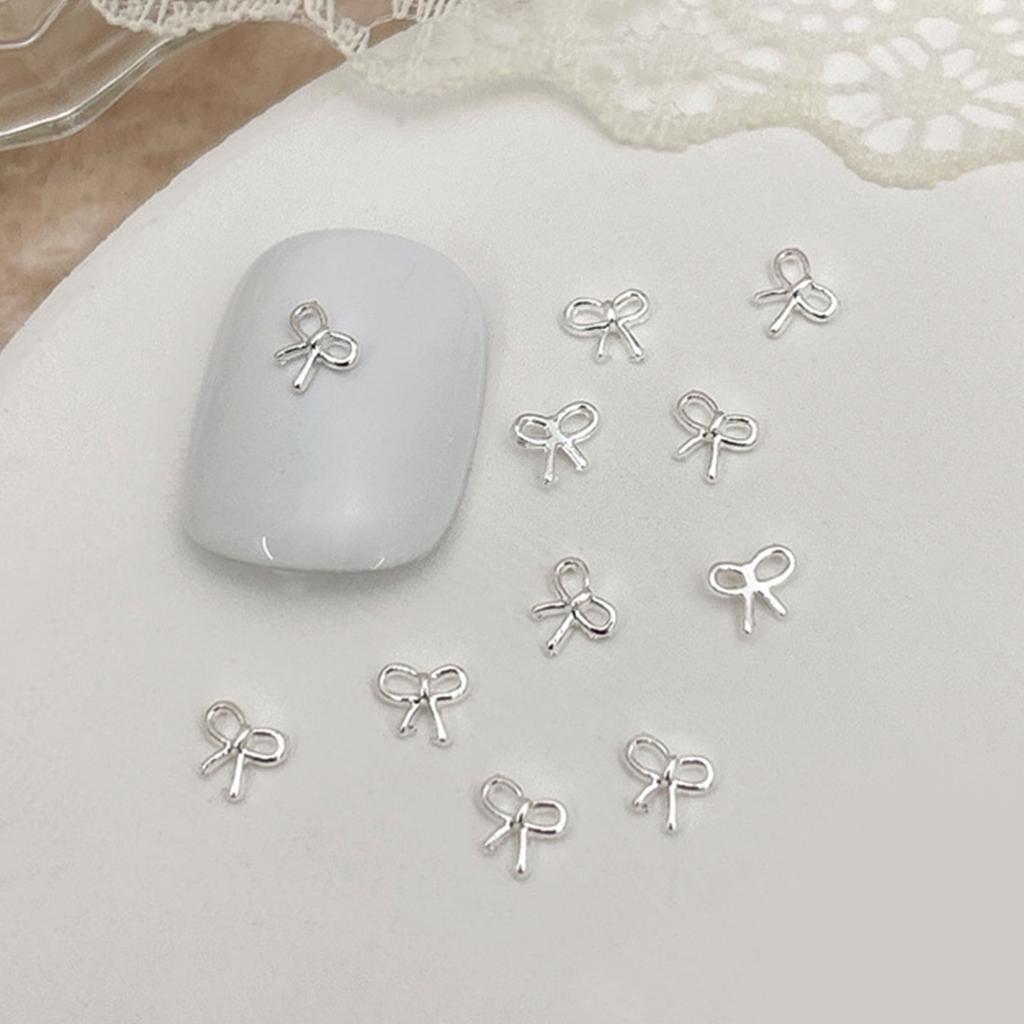 20pcs Bowknot 3D Metal Nail Charms for Nail Art Women Nail Decorations Accessories DIY Nail Supply
