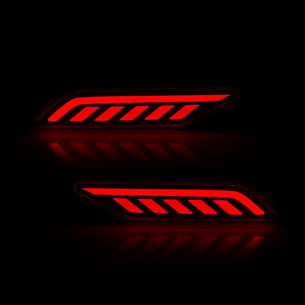LED Bumper Reflector Lights For Mitsubishi Pajero Shogun Montero 2019 2020 2025 Dynamic Turn Signal Brake Daytime Running Lamps