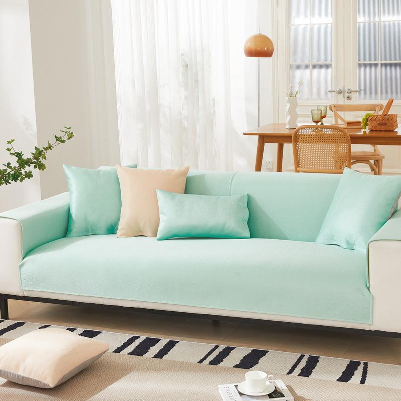 

Sofa Cushion Ice Silk Cream Wind Seat Cushion Summer Cool Cushion Non-Slip Sofa Seat Cushion Backrest Sofa Cover Cushion 70*70cm