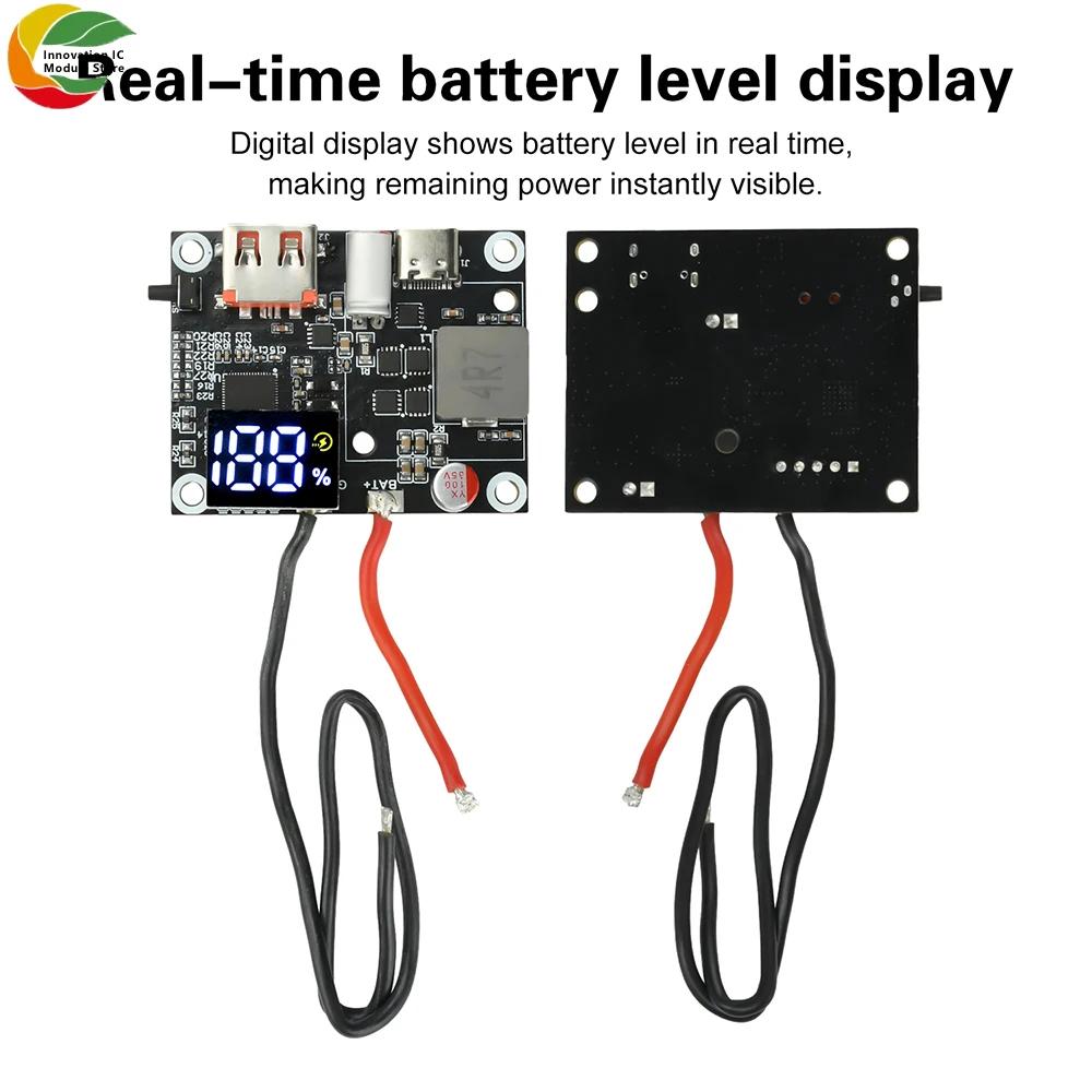 1S/1S/1S/6S 61W Power Bank Board Module Bidirectional Fast Charging Module Circuit Board DIY Motherboard Type C+Usb Interface