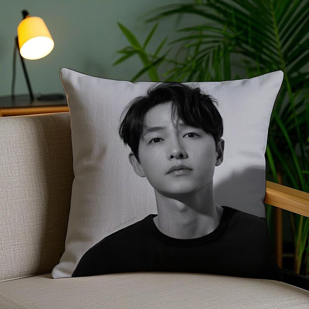 SSong JJoongki ACTOR Pillow Case Silky Elegant Comfort Sofa Bed Invisible Zipper