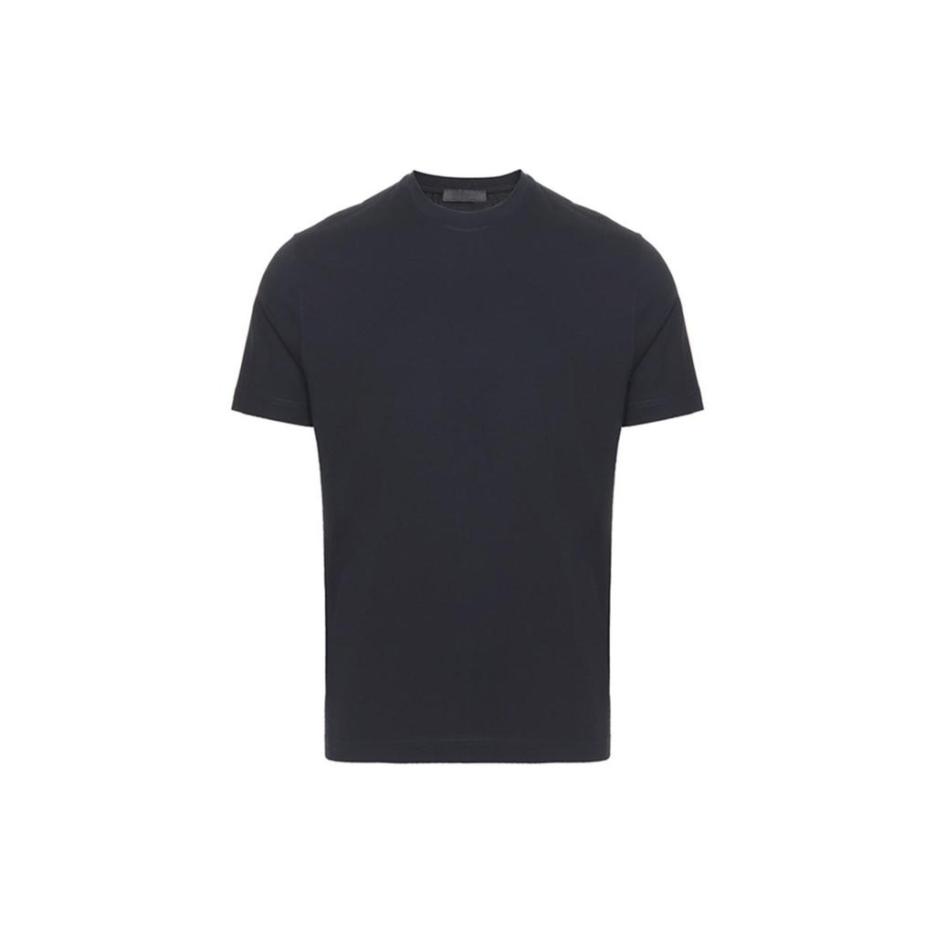 Prada T-Shirts Men's Black Crew Neck Moderate UJM564-710-F0002-S-092