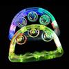 Bright Led Light Up Sensory Toy Flashing Tambourine Musical Instrument Shaking Party Atmosphere Child Toys Random Color
