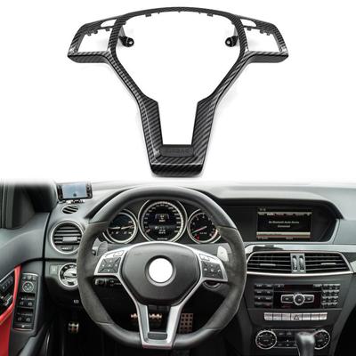 1 par de molduras para panel de volante de coche estilo fibra de carbono 09946400139107 para Mercedes-Benz W176 W204 W212 W117 Solo para estilo AMG