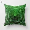 Decorative Sofa Pillowcase Throw Green Collection Cushion Cover Eye Geometric Abstract