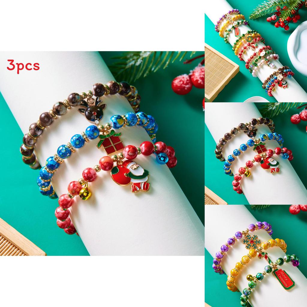 Holiday Themed Alloy Hand Jewelry Trio For Women Christmas Celebration Gift