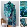 Long Strips of Silk Scarf  High-end Sense Mulberry Silk Scarf  Women's Fresh Small Floral Thin Style  Atmosphere  Big Shawl