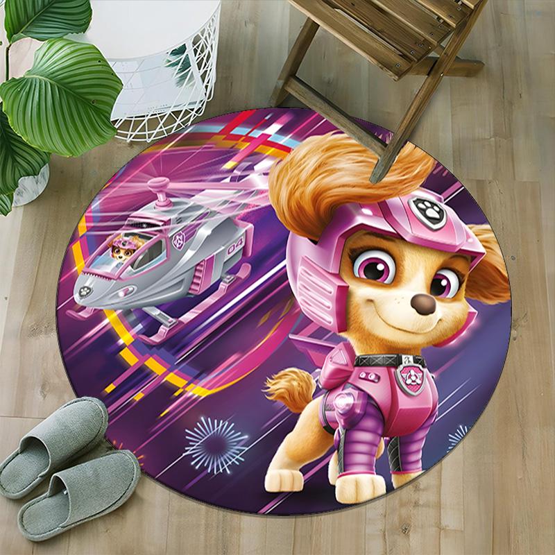 1pc Paw9 Carpet, Round Rug, Comfortable, Suitable for Entryways, Living Rooms, Office, And Bedrooms, Christmas Decoration