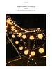 G50 Solar LED Outdoor Waterproof String Lights - Large Round Bulbs for Camping, Courtyard, Canopy, Tent, and Decorative Atmosphere.
