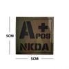 Reflective Velcro Morale Patch - IR Badge, Laser-Cut Blood Type, NKDA Tactical Rescue for Armband or Backpack.