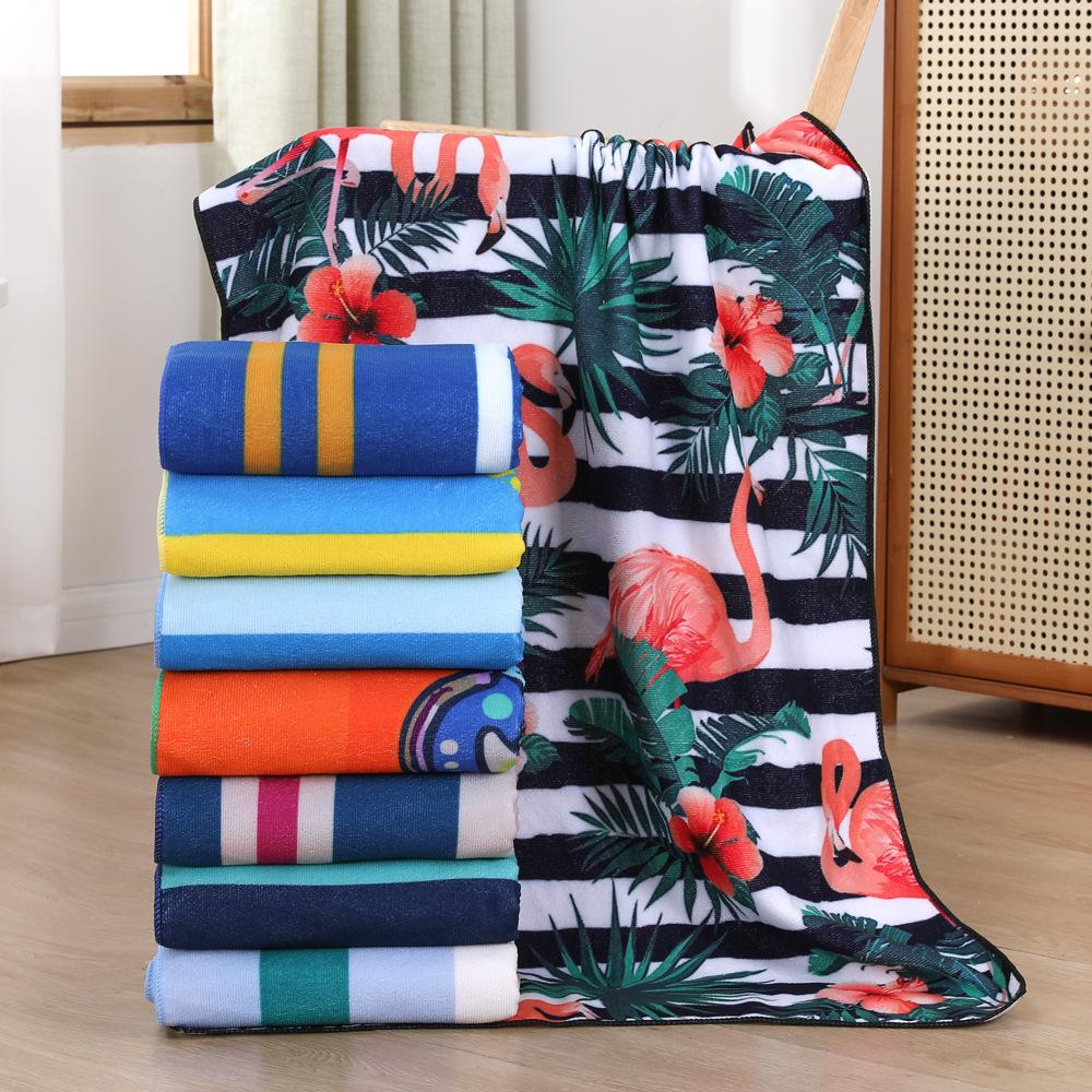 Modern Microfiber Beach Towel Large Printed Breathable Water-Absorbent for Outdoor Sports Fitness Bath Towel
