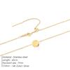 EMANCO Simple Temperament Round Pendant Fashion Classic Design High Quality Stainless Steel Necklace Ladies