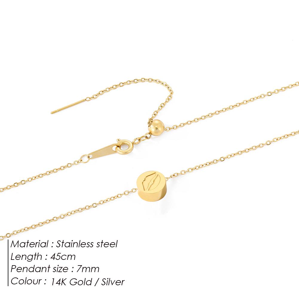 EMANCO Simple Temperament Round Pendant Fashion Classic Design High Quality Stainless Steel Necklace Ladies