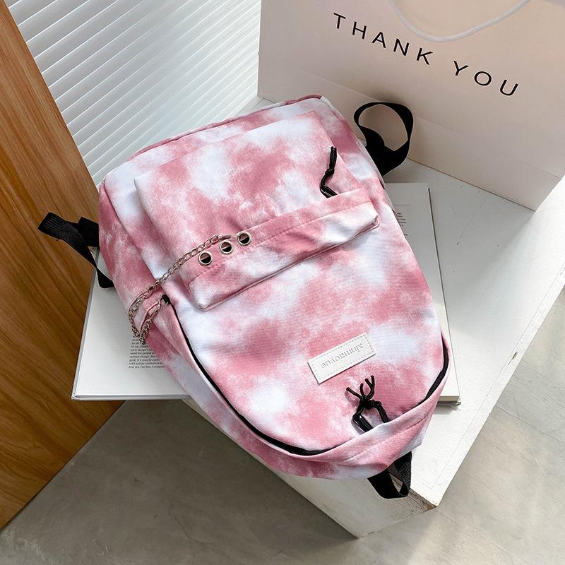 Large Capacity Schoolbag Women's Bag Versatile High School College Student Backpack Junior High School Student Tie-dye Travel Backpack