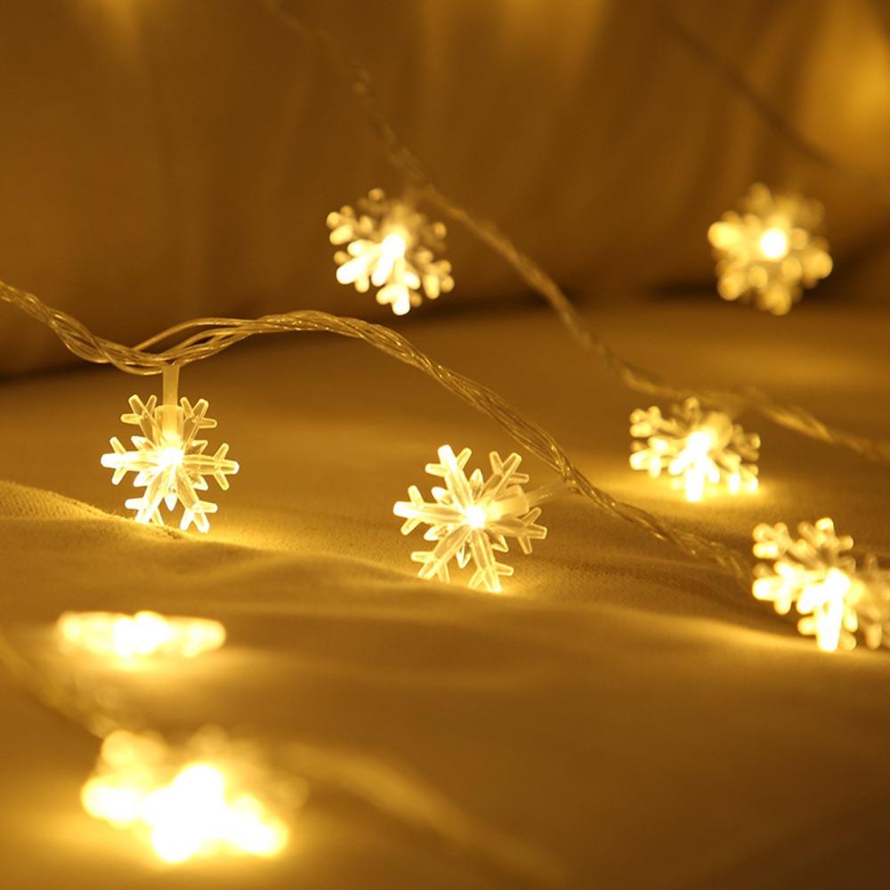 Night Lighting Snowflake LED String Lights Battery Version Atmosphere Lamp  Christmas Decorations