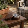 Elegant Wooden Holder with Windproof Lid and Steel Lining