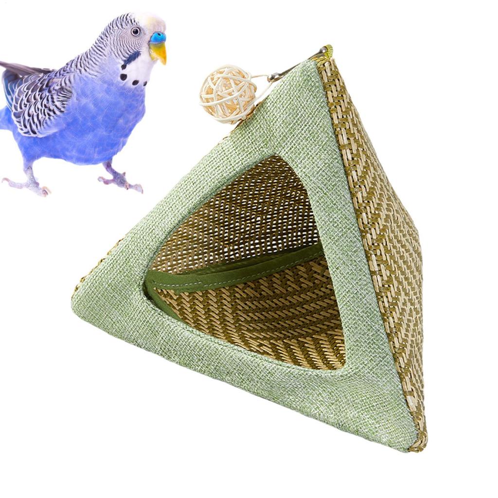 Bird Bed Hangable Parrot Hideaway Decorative Lovebird Sleeping Hideaway Breathable Cooling Nest for Cockatiel Macaw Parakeet
