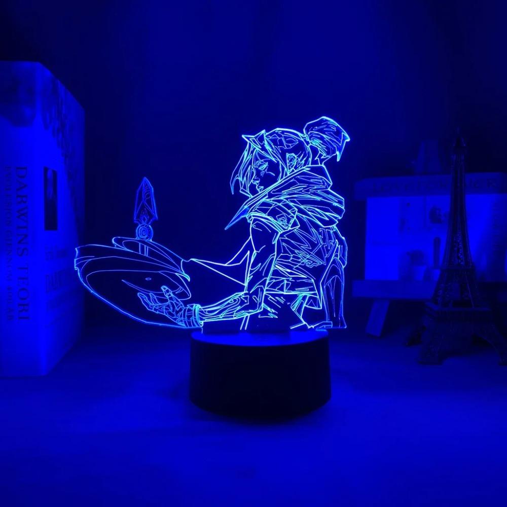 Acrylic Led Night Light Valorant Jett for Kids Bedroom Decoration Nightlight Birthday Gift Hoom Decor Bedside 3d Lamp Valorant