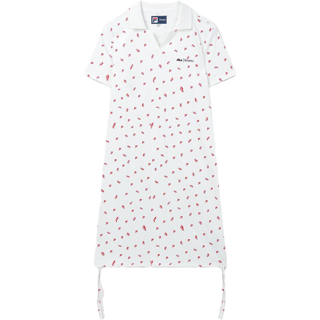 

New FILA Short Sleeved Dress Women s All Over Print F11W326302F-ZA XL