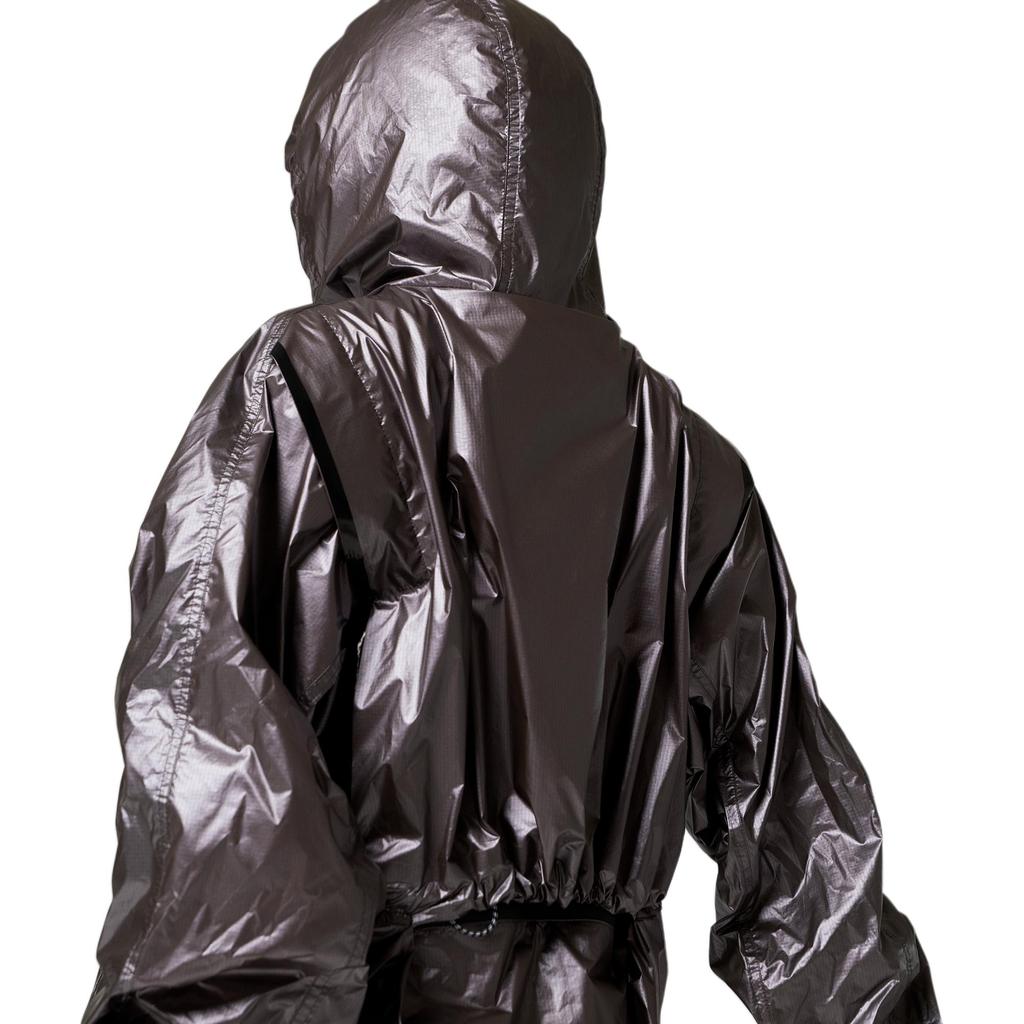 Adidas X Stella McCartney Collaboration Line Detail Printed Metallic Hooded Jacket Women Jacket Purple H09046