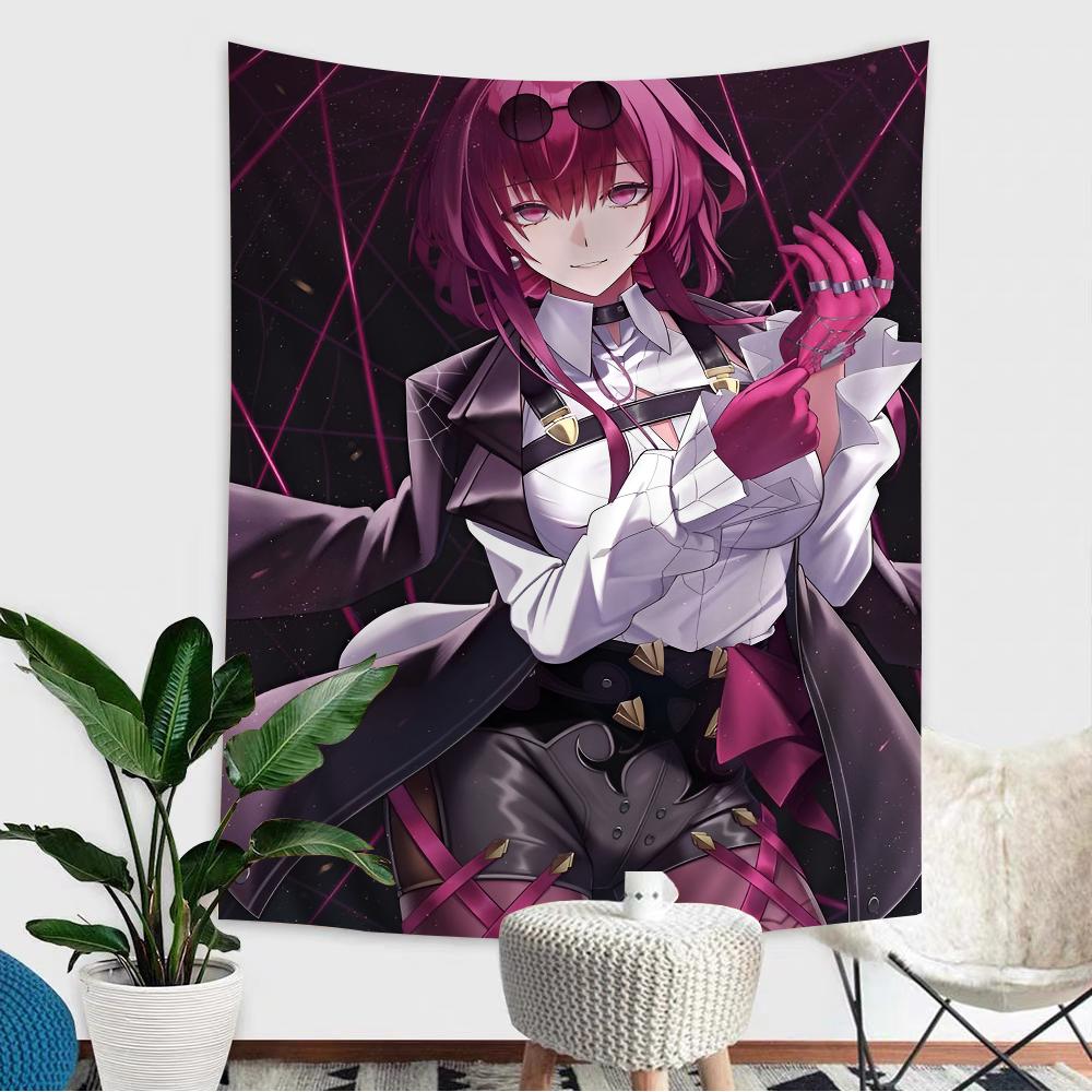 Honkai Star Rail Kafka Printed Large Wall Tapestry Cheap Hippie Wall Hanging Bohemian Wall Tapestries Mandala INS Home Decor