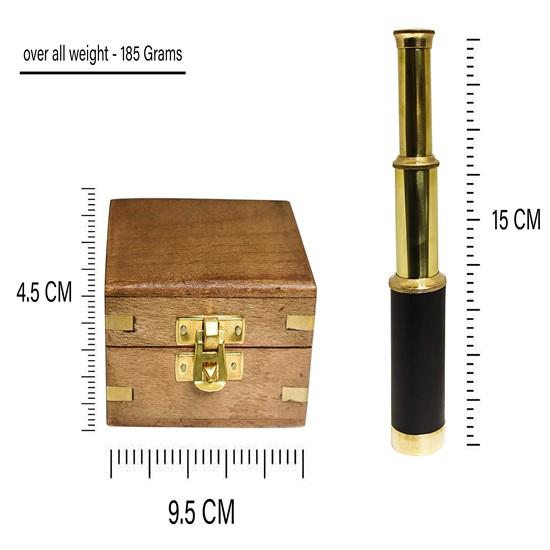 

Ручной телескоп, зрительная труба с деревянной коробкой, пиратская навигация 15,24 см