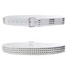 Unisex Square Bead Punk Style Stainless Steel Rivet Hip Hop Belt for Jeans