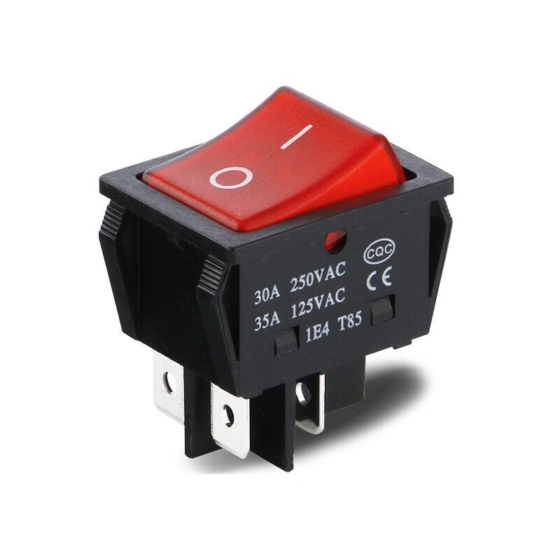 Gangwo KCD4 20A Red Illuminated Rocker Switch