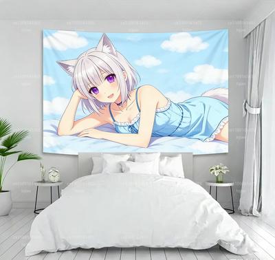 Hot Cute Anime Tapestry  Wall Tapestries Wall Hanging Bohemian Aesthetic Room Decor Background Cloth Gifts