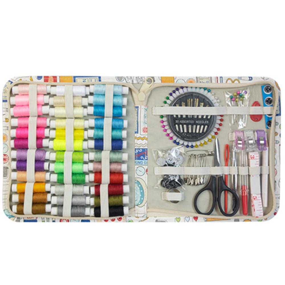 168/170pcs/set Scissors Sewing Kit Portable Needles Thread  Box Sewing Box Set  Household