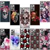 Floral Sugar Skull Phone Case For Samsung S24 S23 FE S22 S25 Ultra S21 Plus Galaxy S20 FE S25 Edge Cover Capa Soft TPU Fundas Co
