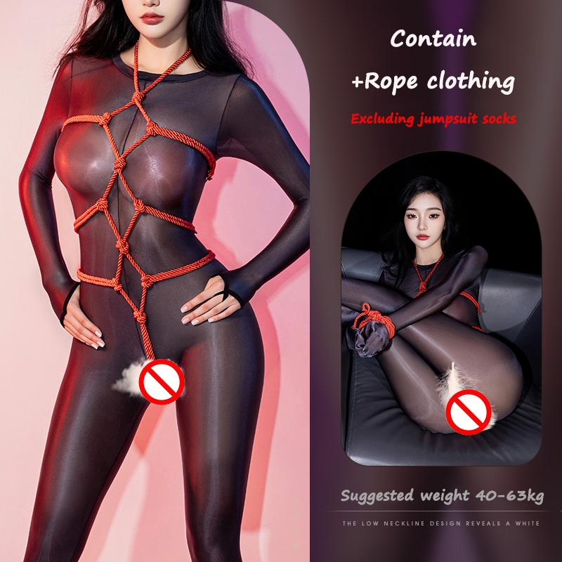 Bdsm Rope Bondage Bodysuit Women Jumpsuit Bodycon Leotard Erotic Role Play Costumes Adults Female SM Sex Porno Clothing