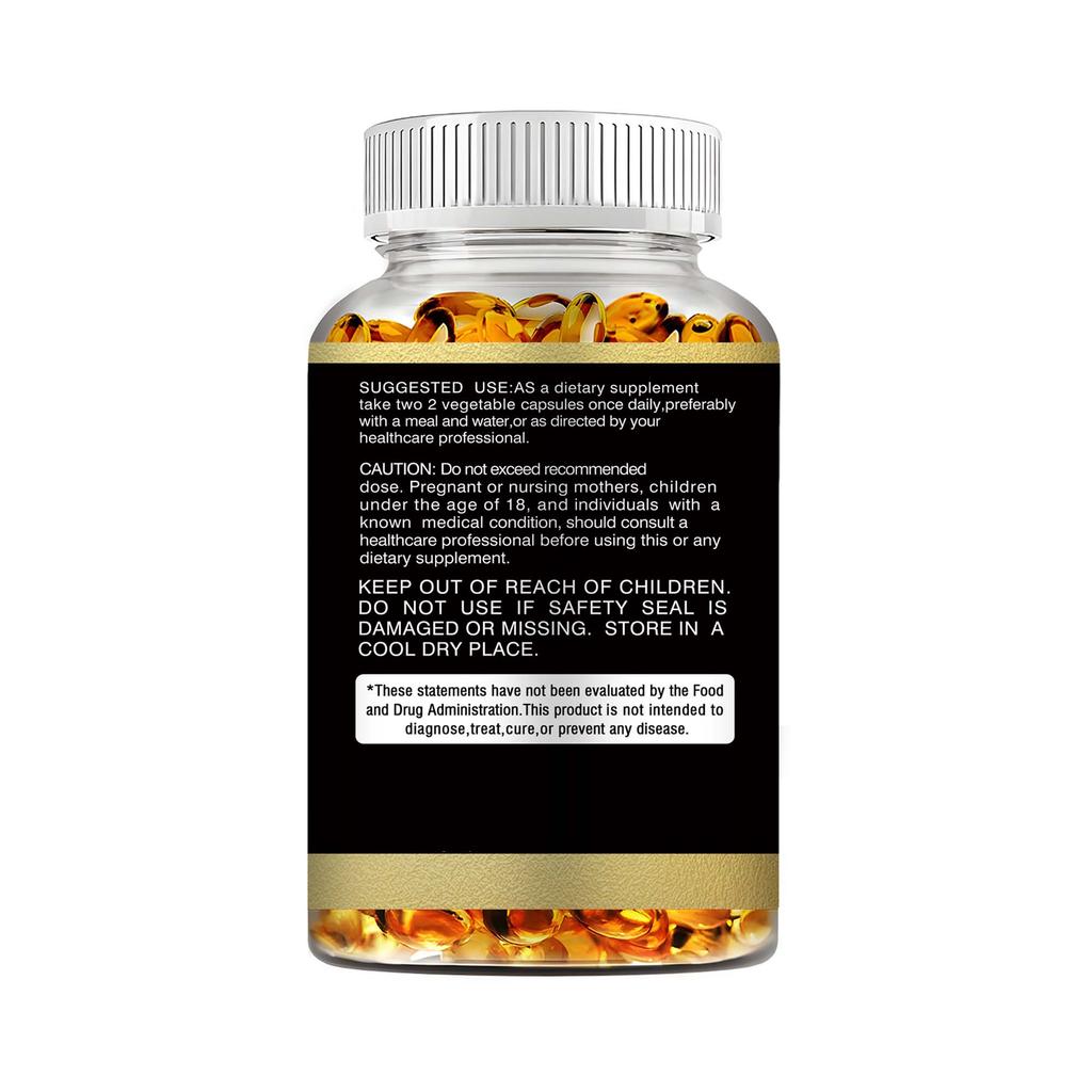 Vegetarian Ginseng Root Extract Capsules, Ginkgo Biloba 60mg, for Boosting Energy and Concentration, Suitable for Both Men and Women.